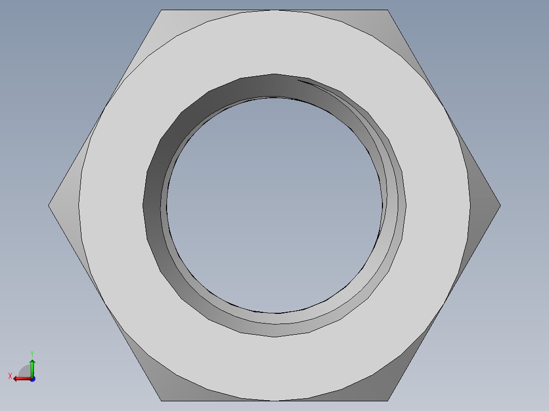 DIN 934 螺母-M30 Nut.SLDPRT后视图