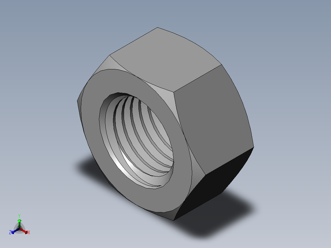 DIN 934 螺母-M30 Nut.SLDPRT正等轴测图