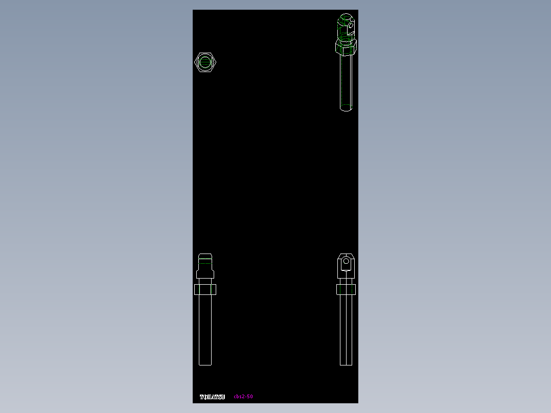 鏈條螺絲(Single End長型)CBS2-2D多系列多零件图纸模型