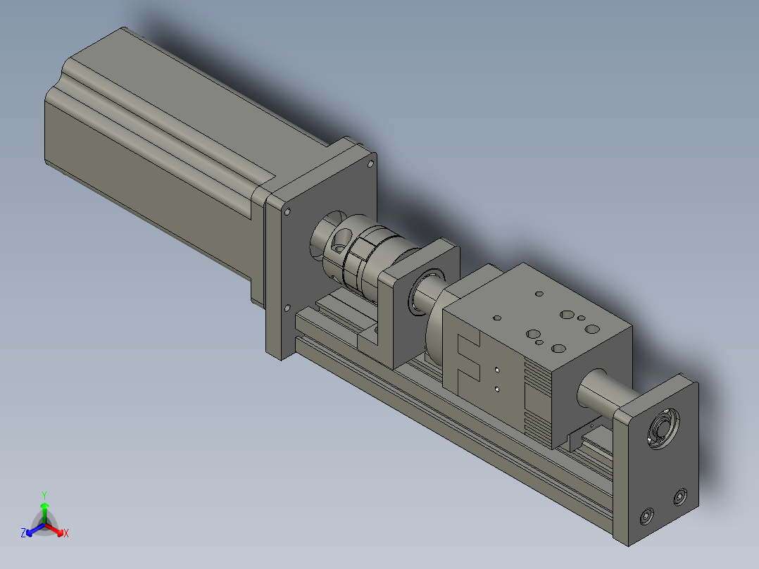 模组FSK40-L10C7-BC-T40（50行程）正等轴测图