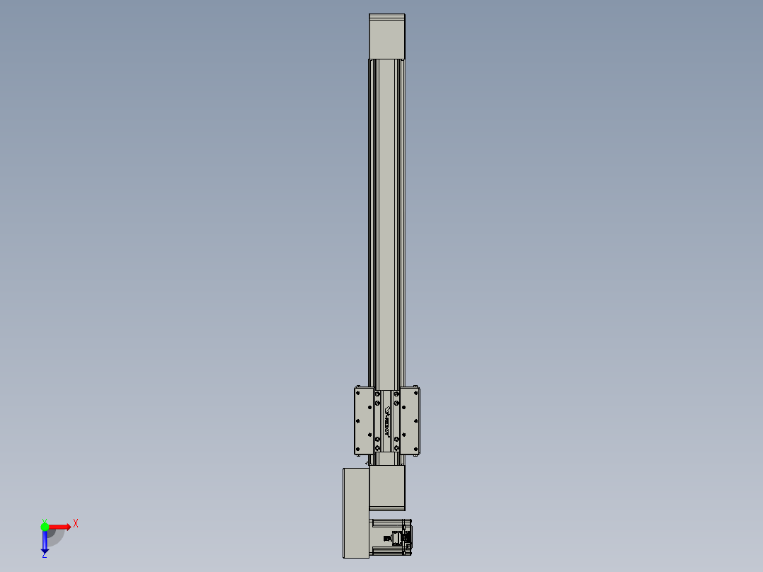 威洛博直线电机模组EB8-L100-S700-BR-P75-MS3俯视图