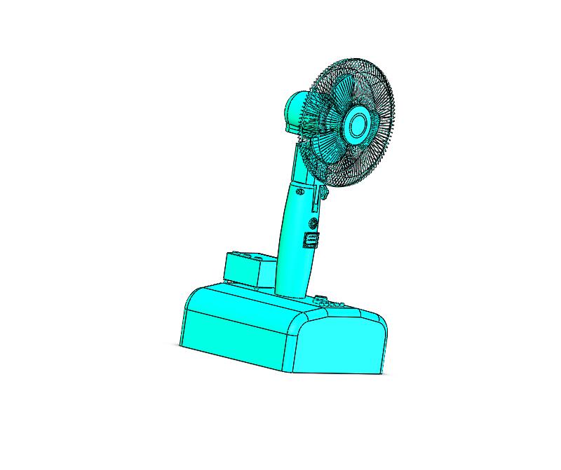 Q134-坐式落地电风扇反求创新设计【三维SolidWorks】