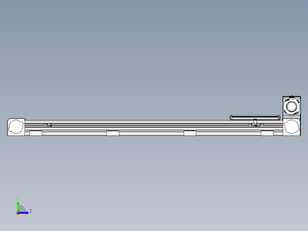 同步带滑台-欧规B8-L88-S1050-L-ZP75-D3-N10左视图