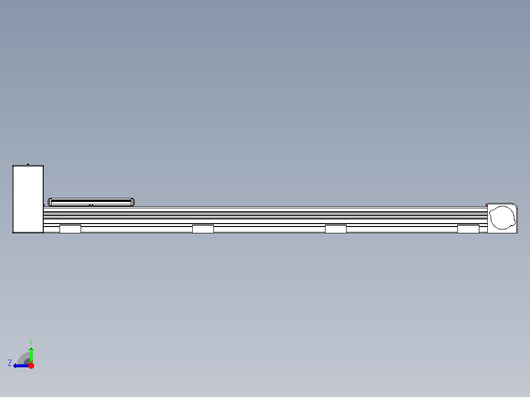 同步带滑台-欧规B8-L88-S1050-L-ZP75-D3-N10右视图