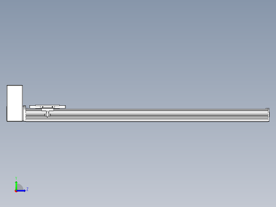 同步带全封闭直线模组TPA-HCB-110D-90-L800-RU-Y-P40-N3左视图
