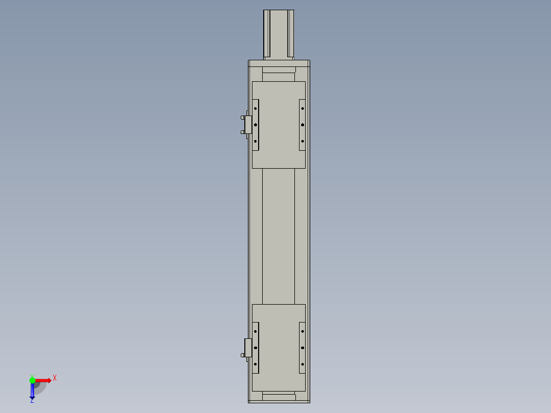 直线模组WG-LHC12-S400-M设计图纸俯视图