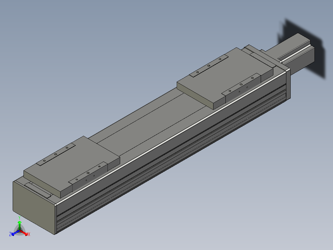 直线模组WG-LHC12-S400-M设计图纸正等轴测图