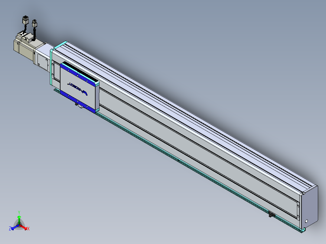 威洛博VC丝杆传动-无尘环境VC14-Lxx-C-S850-BC-ZP40-C3正等轴测图