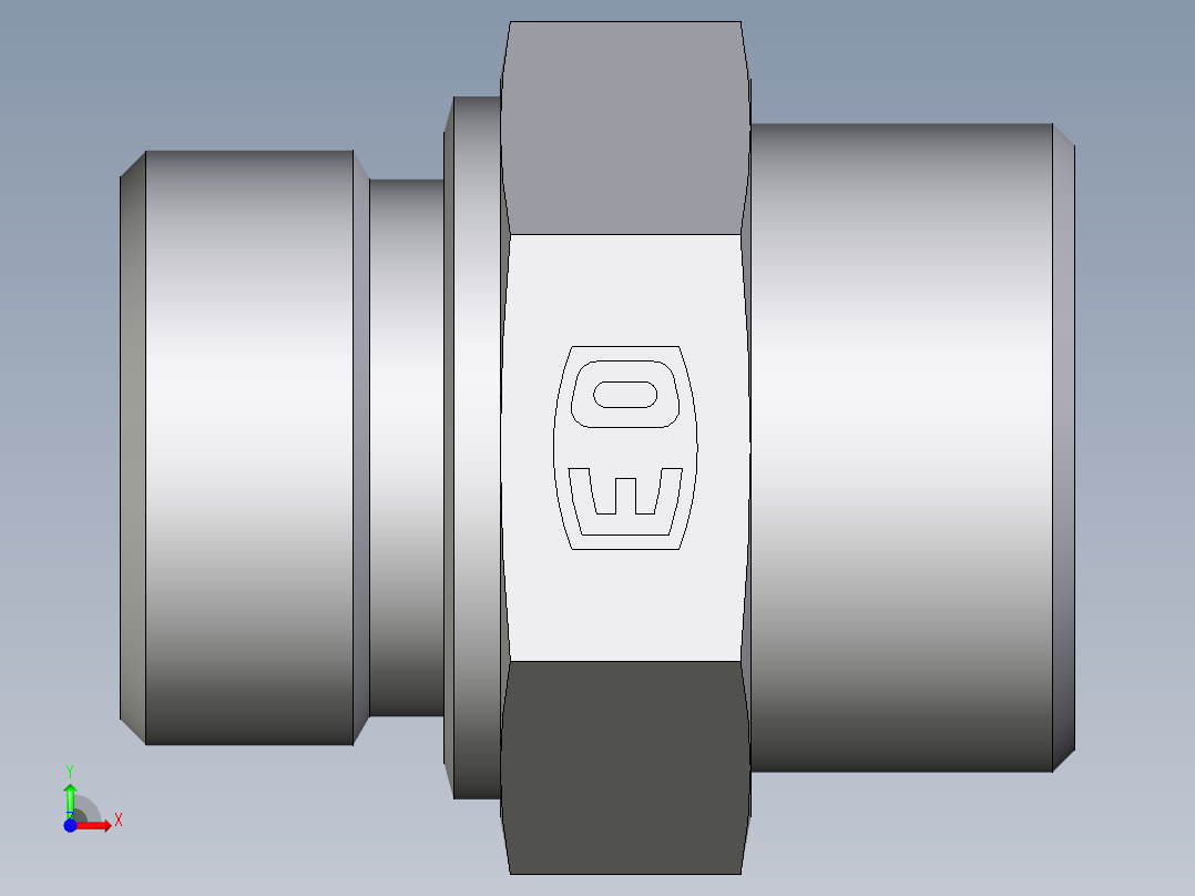 卡套式工业通用硬管接头EO_Male_Stud_connector_GE25SM71X前视图