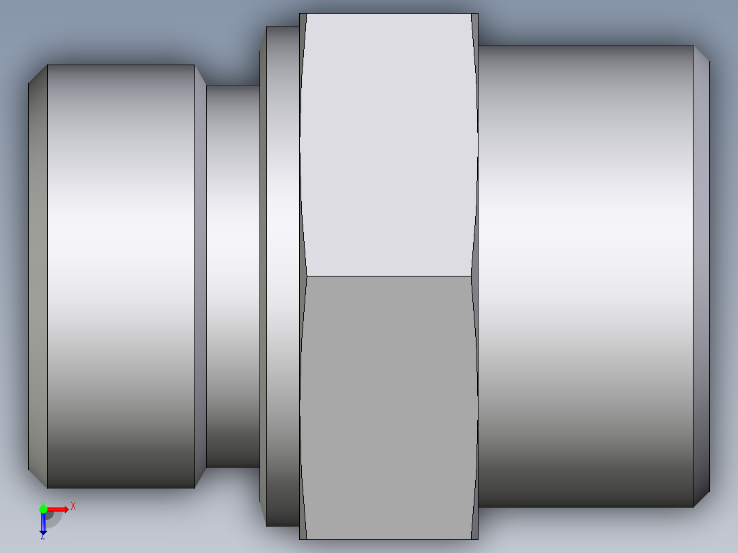 卡套式工业通用硬管接头EO_Male_Stud_connector_GE25SM71X俯视图