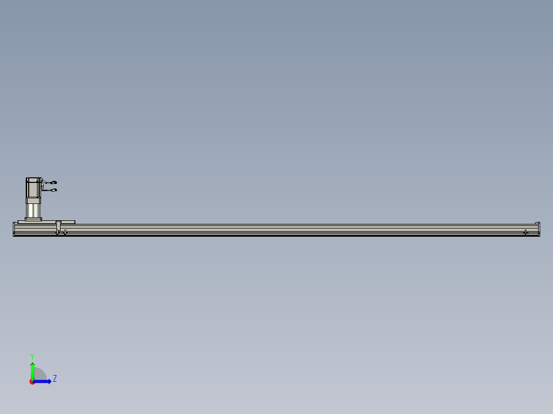 东锦齿条传动DH175G-L167-S2450-BU-减速机+750W左视图