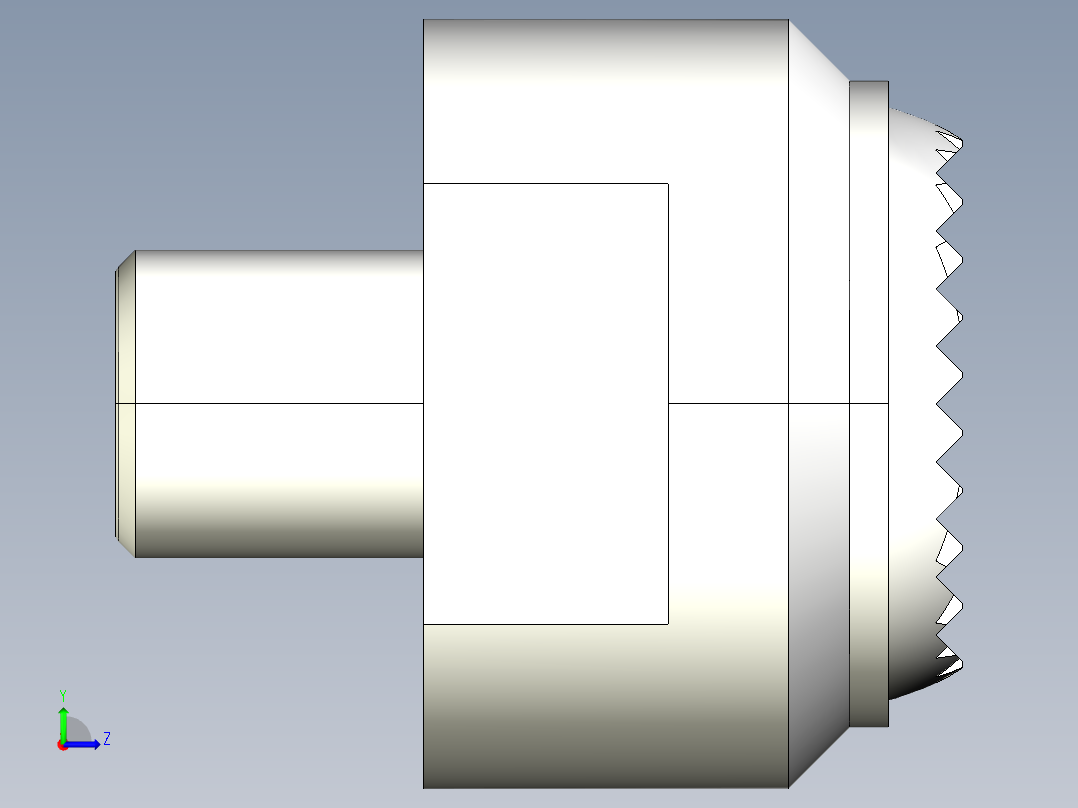 定位配件2273(B)-3D多系列多零件图纸模型左视图