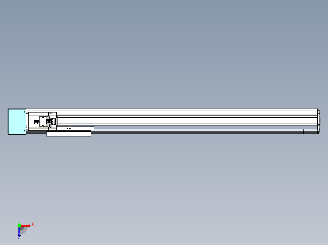 VF丝杆传动-一般环境VF14-Lxx-C-S650-BR-ZP40-C3俯视图