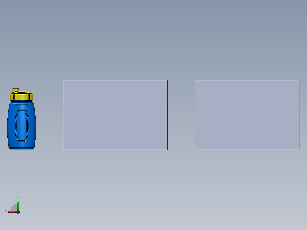 瓶子模具后视图
