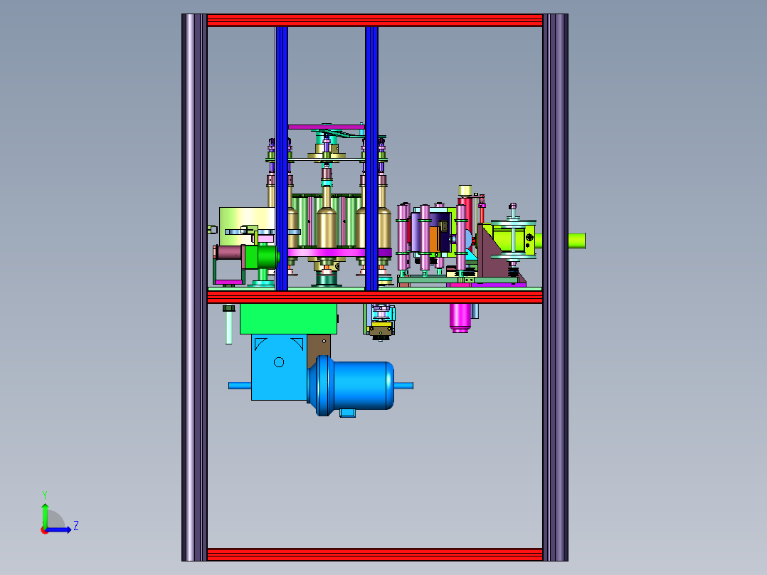 塑料圆管圆瓶印刷机左视图