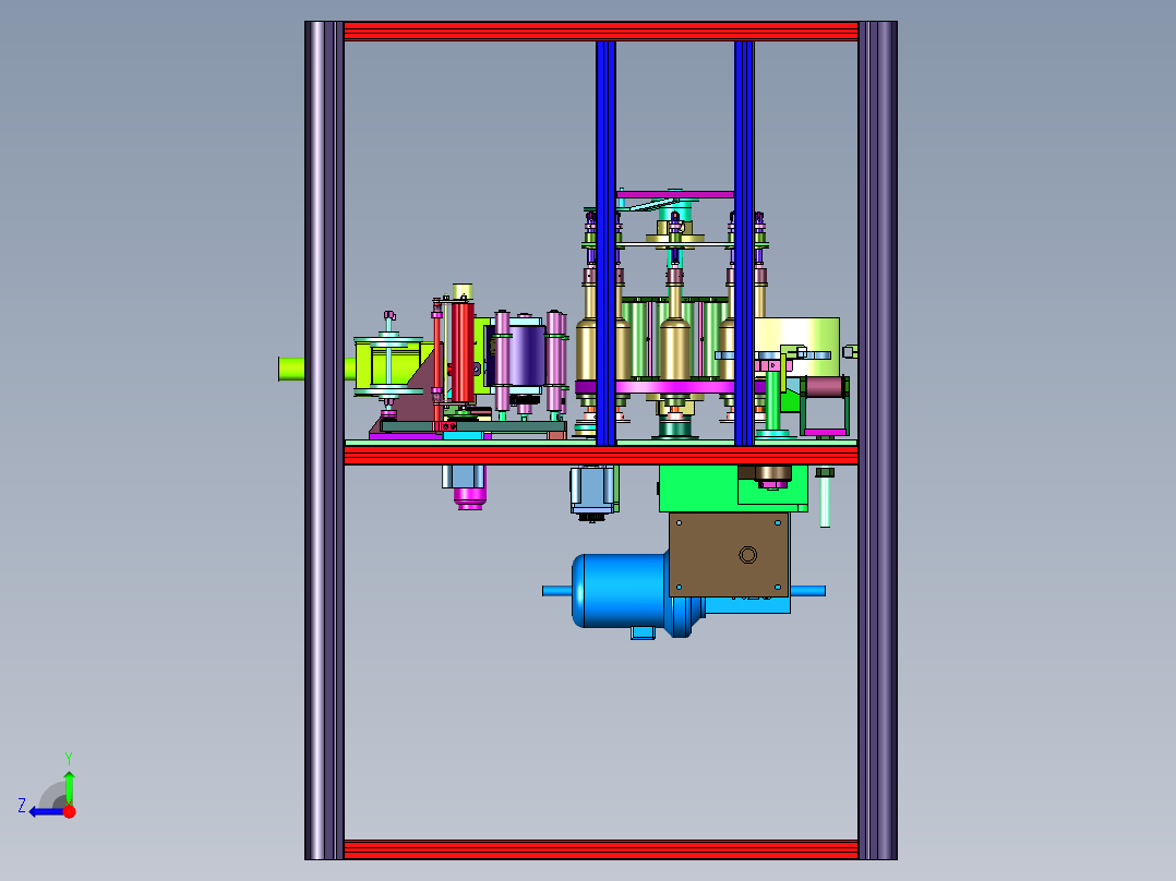 塑料圆管圆瓶印刷机右视图