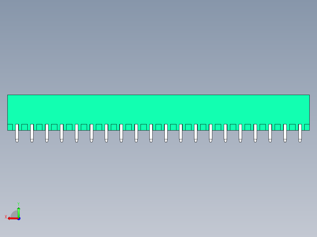 DEGSON 2EDG 系列 5.08mm 可插拔接线端子组-2EDGVC-5.08-20P-14-00AH后视图