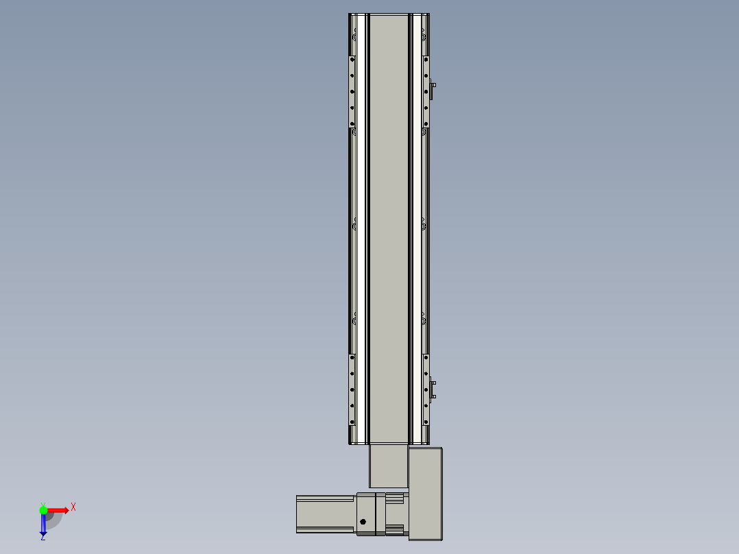 直线模组LHB17-L40-S600-BR设计图纸俯视图