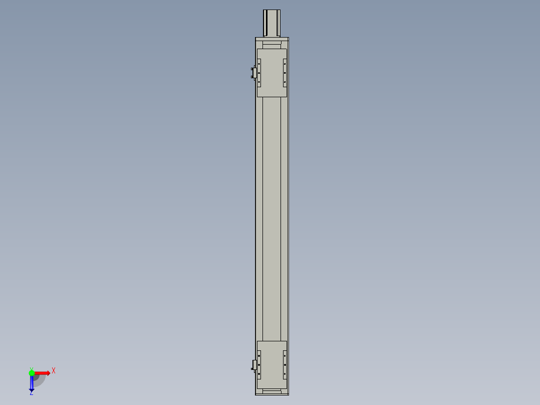直线模组WG-LHC12-S1000-M设计图纸俯视图