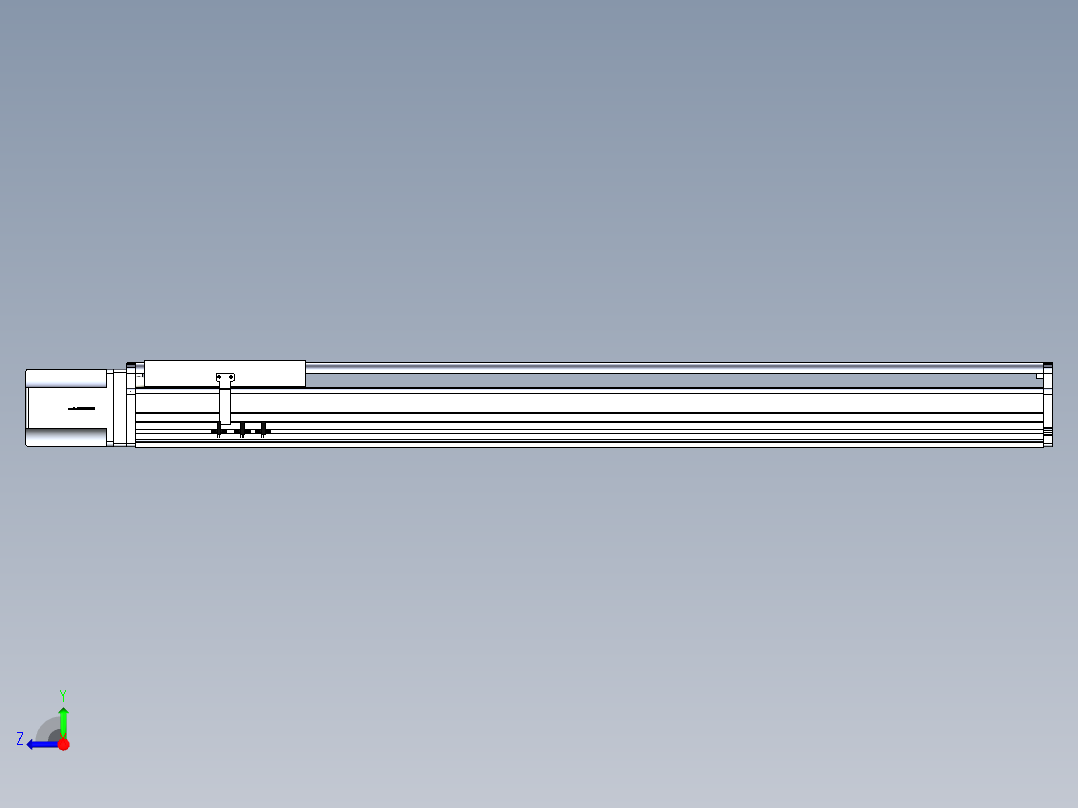 东锦丝杆传动-直线滑台模组DH270-C-L10-S1150-BC-T1000W-C3右视图