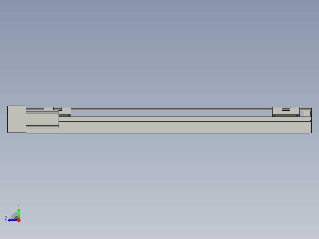 直线模组LHA6-S500-L-100W(16丝杆)设计图纸右视图