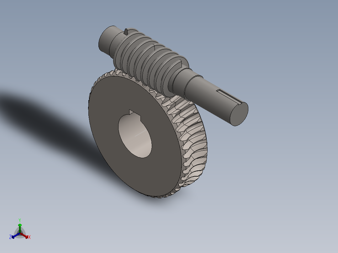齿轮啮合 (133)正等轴测图