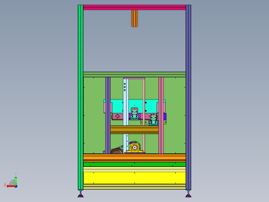 在线举升托盘对准器以及举升机后视图