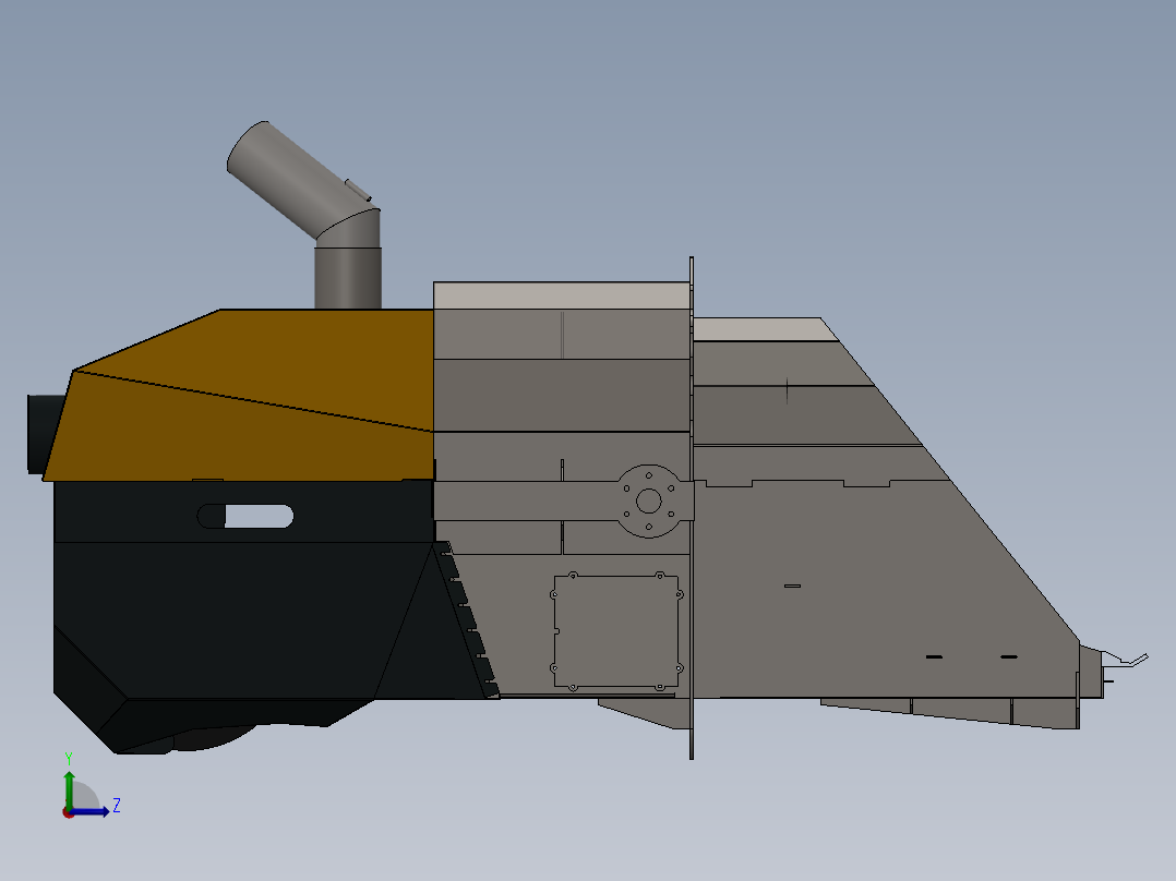 颗粒燃烧器左视图