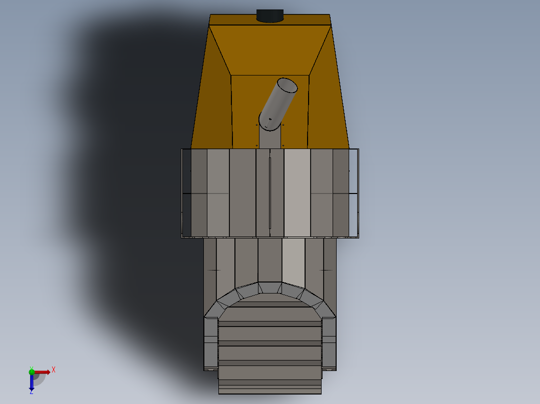 颗粒燃烧器俯视图