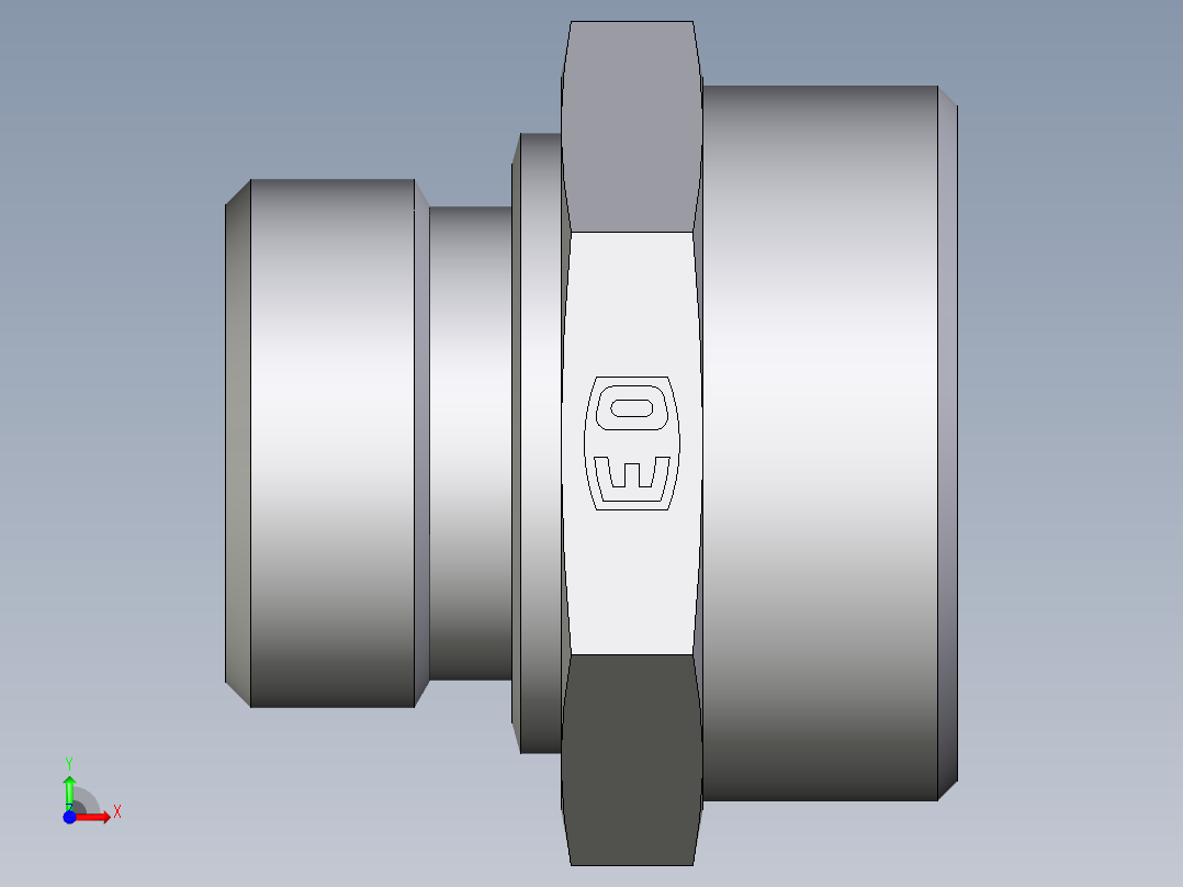 卡套式工业通用硬管接头EO_Male_Stud_connector_GE35LR1CFX前视图