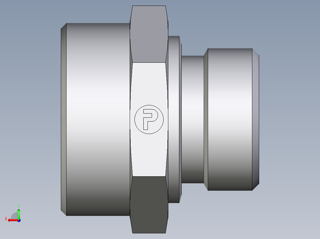 卡套式工业通用硬管接头EO_Male_Stud_connector_GE35LR1CFX后视图