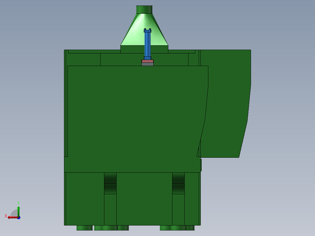 双色螺纹模具后视图