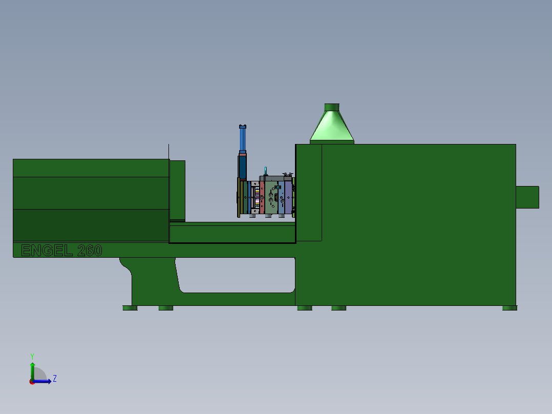 双色螺纹模具左视图