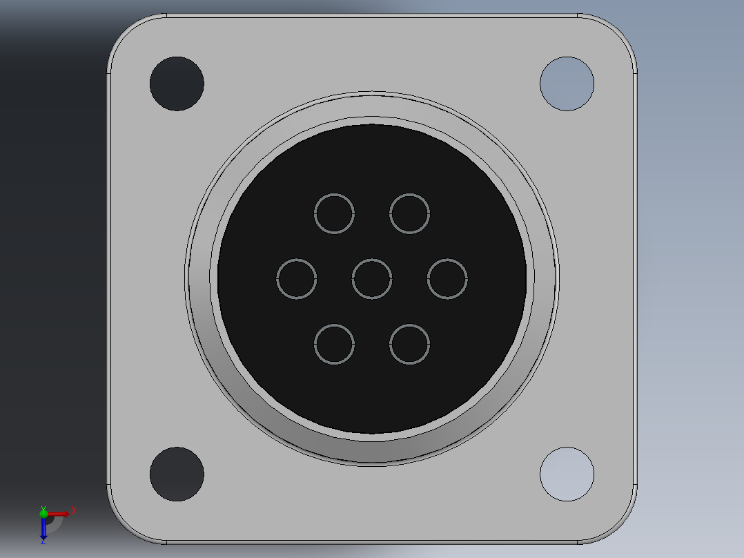 航空插头(3)俯视图