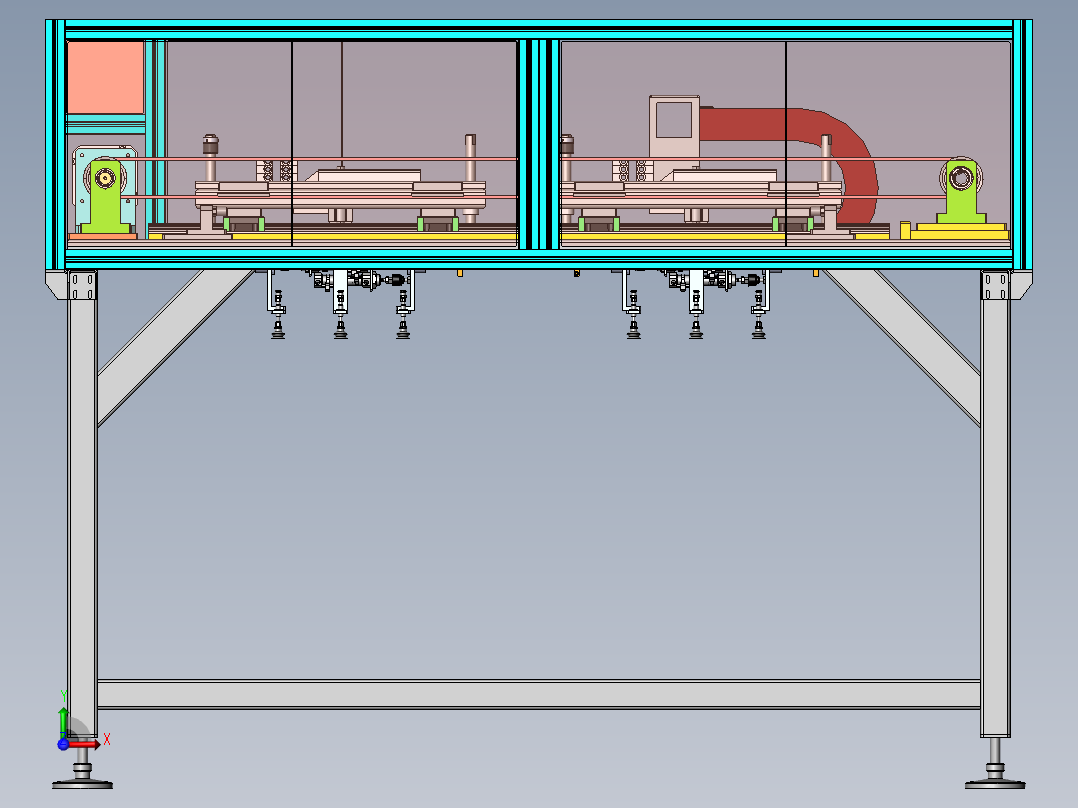 移载桁架sw21可编辑前视图