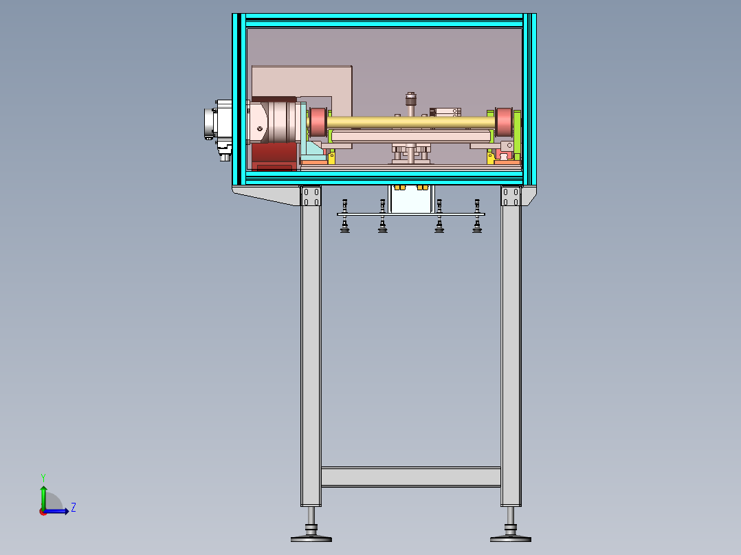 移载桁架sw21可编辑左视图