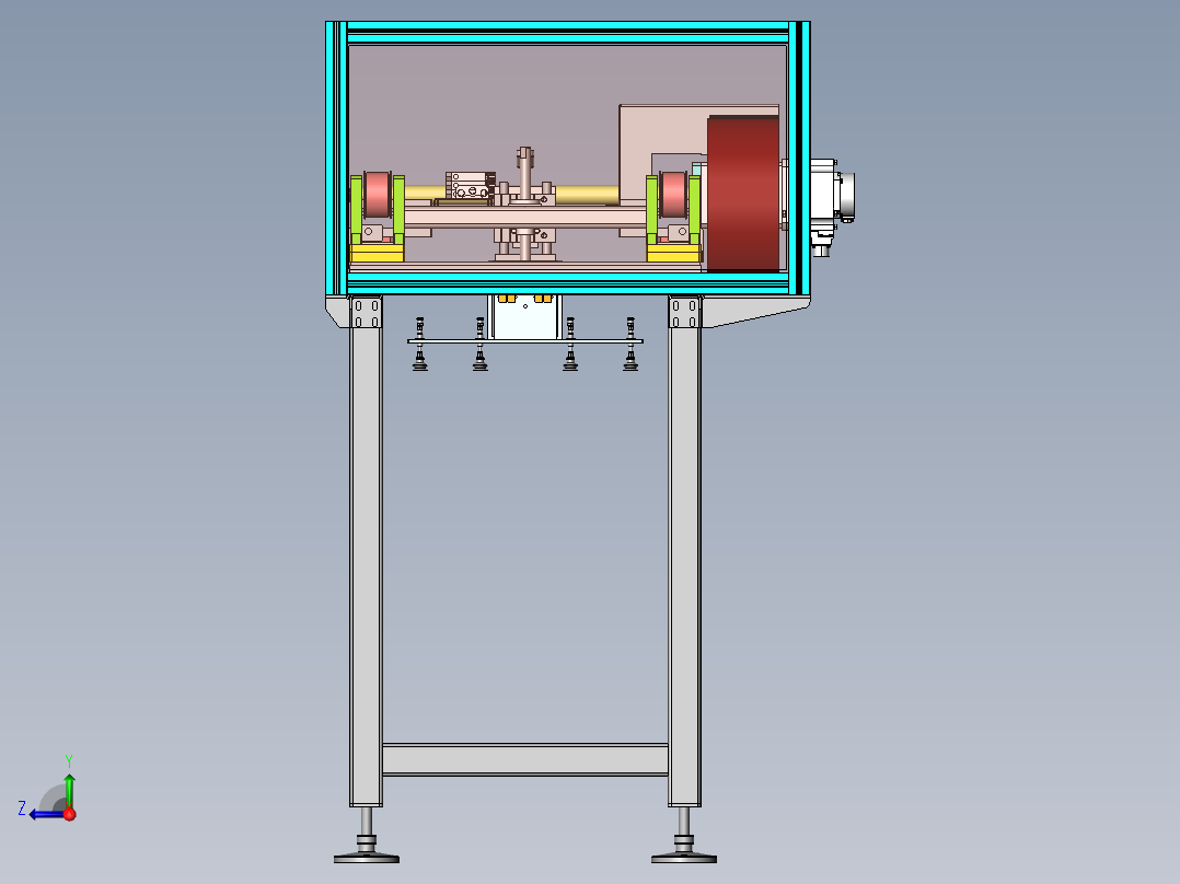 移载桁架sw21可编辑右视图