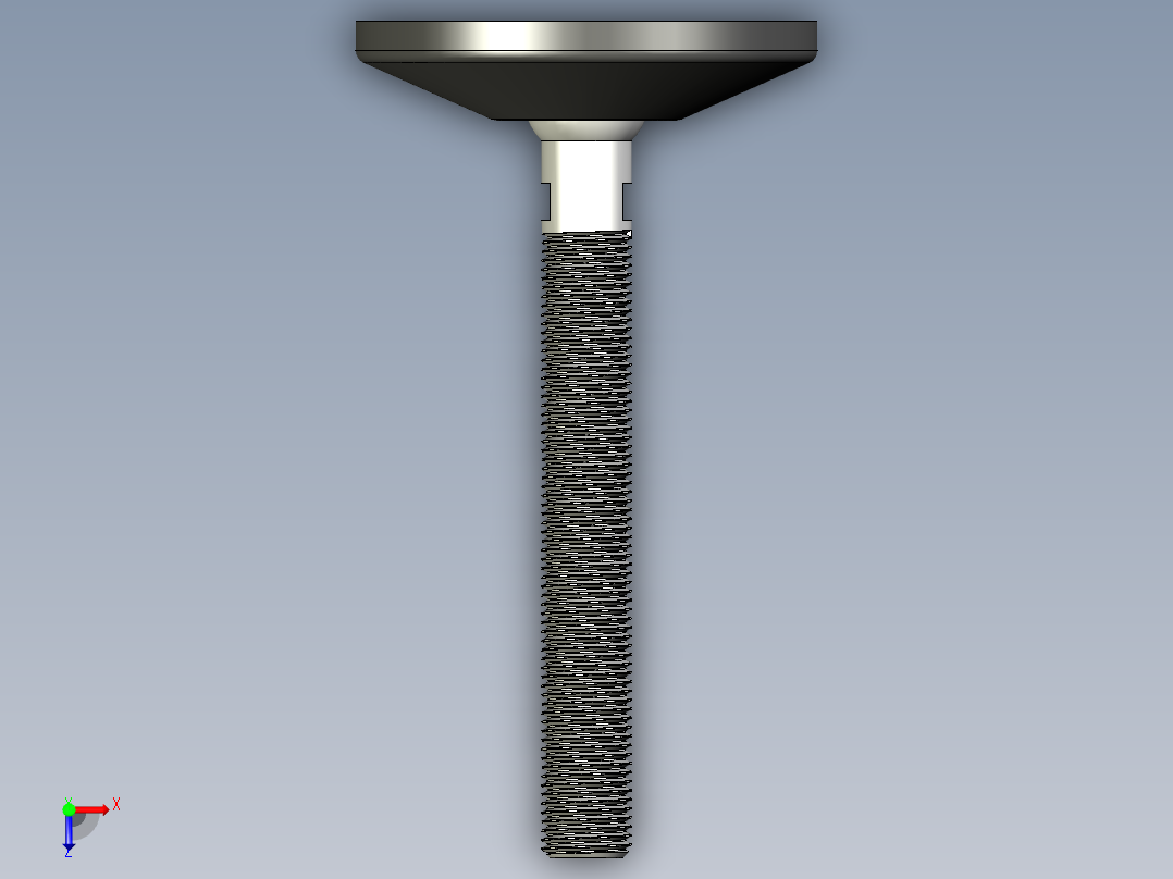 工程塑膠水平調整腳座132-3D多系列多零件图纸模型俯视图
