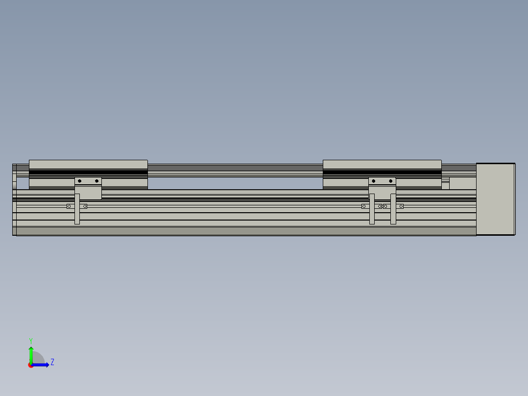 直线模组LHA170-S350-L设计图纸左视图