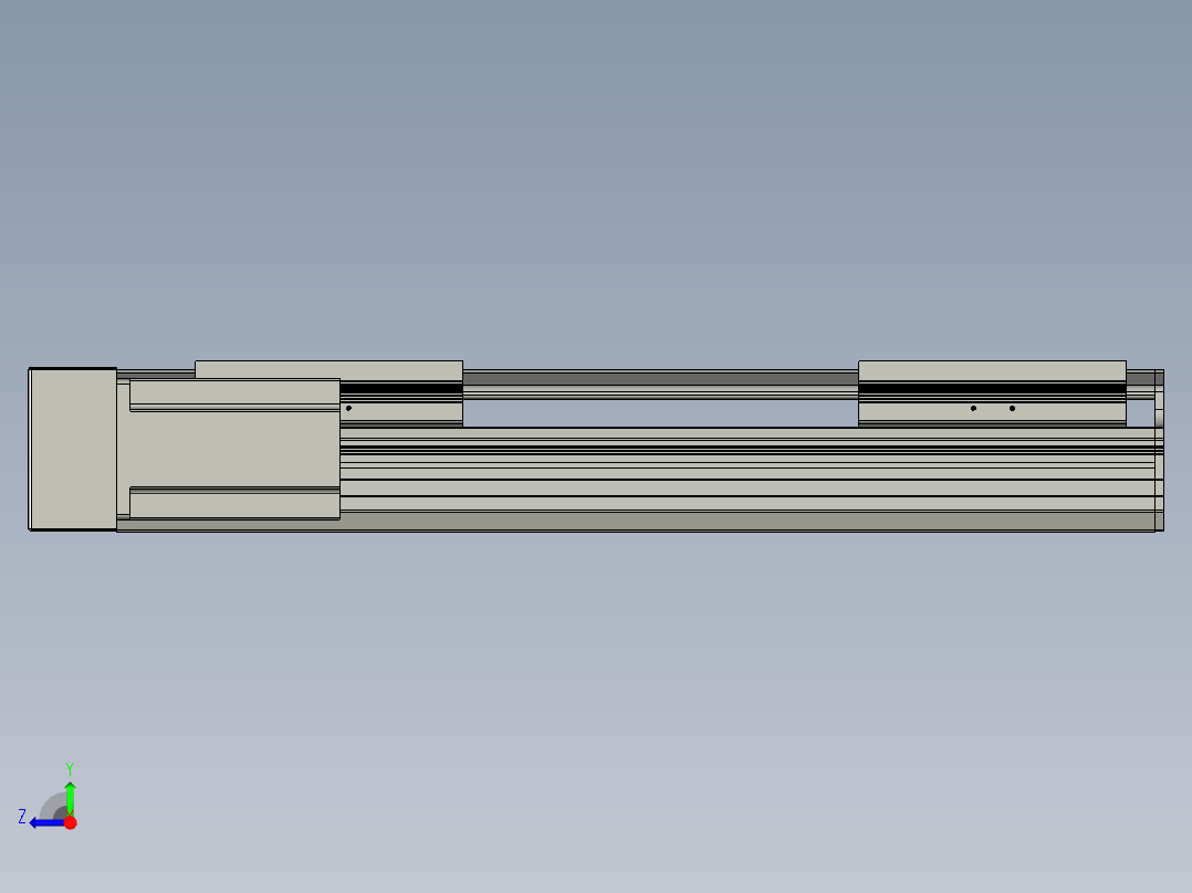直线模组LHA170-S350-L设计图纸右视图