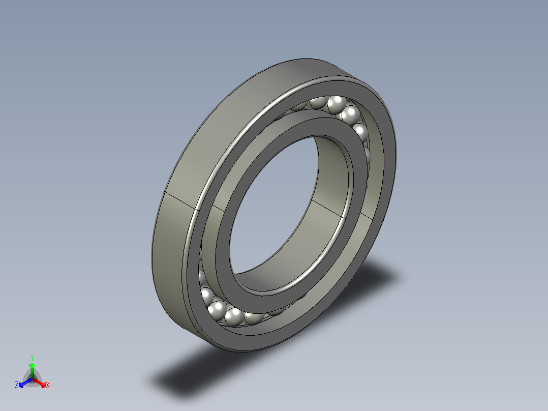 深沟球轴承6238正等轴测图