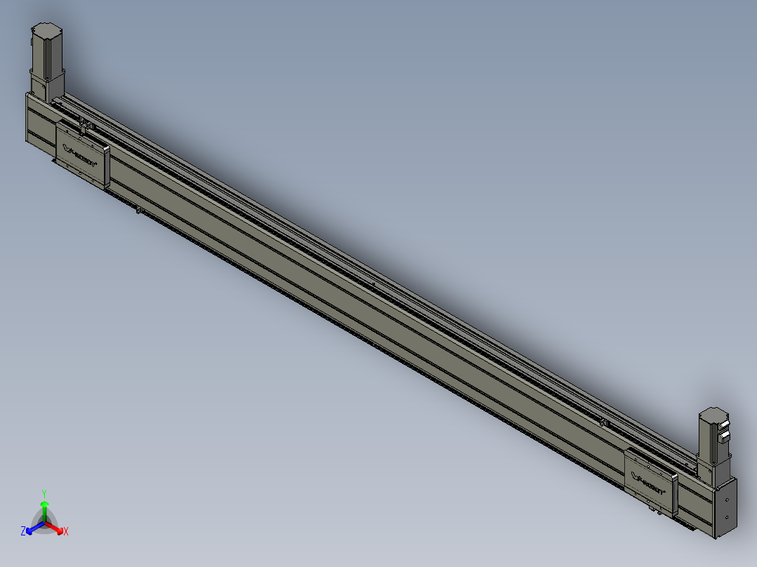 威洛博双电机滑台-VBC14S2-L100-S1700-BLR-P40-C6正等轴测图