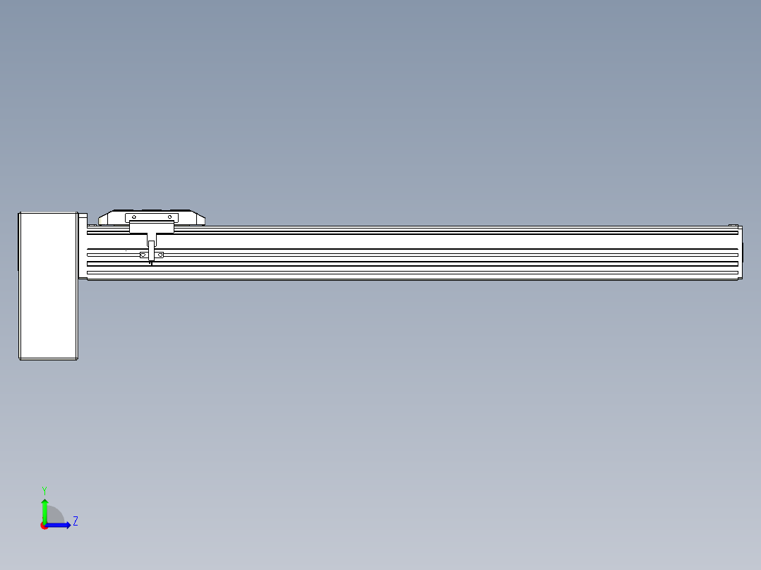 同步带全封闭直线模组TPA-HCB-85D-90-L550-RP-C-P20-N3左视图