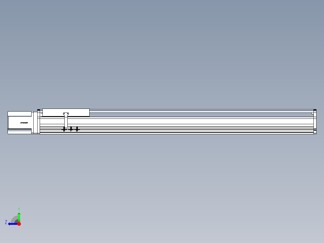东锦丝杆传动-直线滑台模组DH270-C-L10-S1200-BC-T1000W-C3右视图
