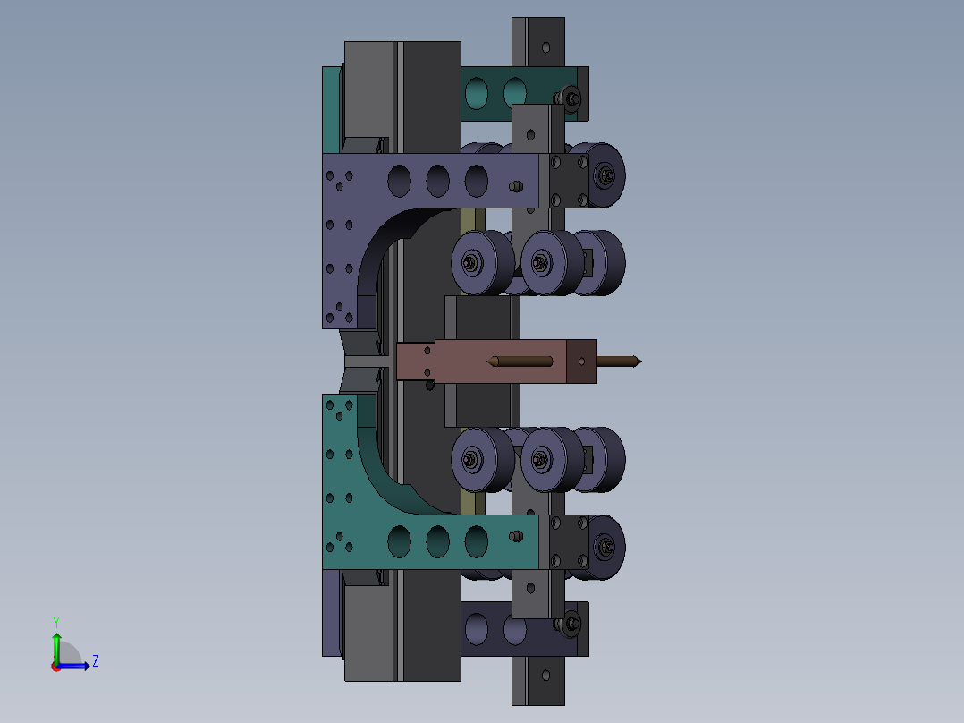 装配夹具Solidworks设计附STP格式左视图
