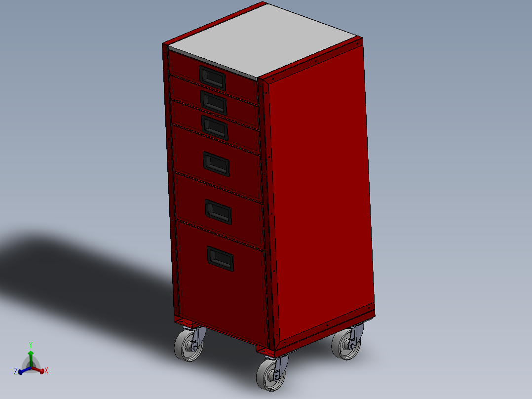 <span style='color: red'>带</span><span style='color: red'>轮子</span><span style='color: red'>的</span>工具箱-工具车