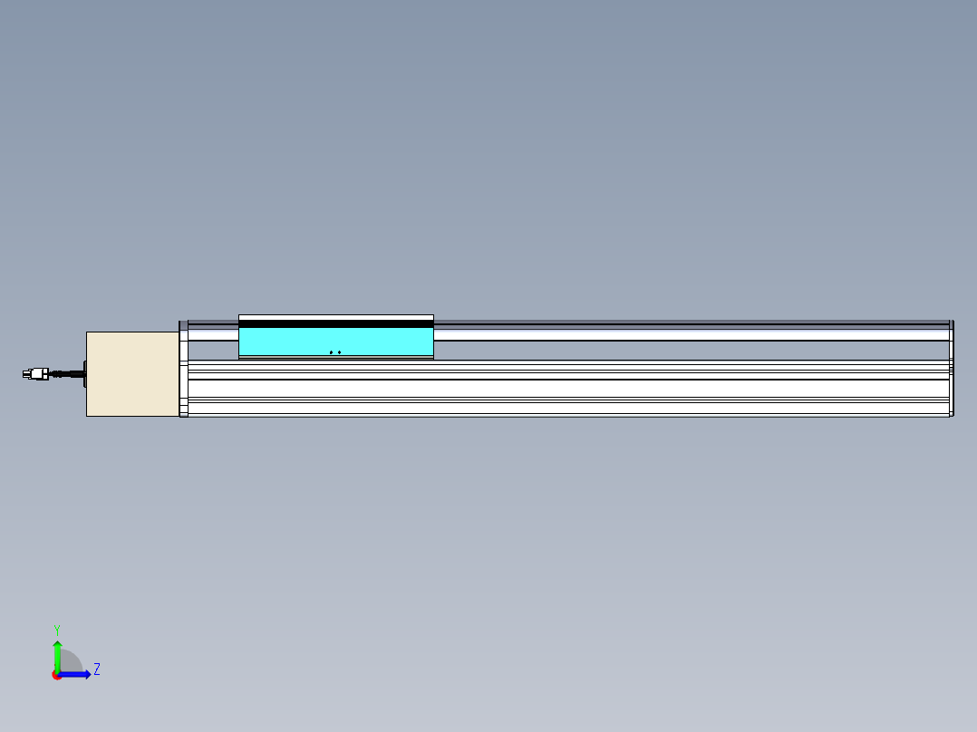 同步带滑台-半封闭B22-L100-C-S500-R-P75-D3-N5左视图