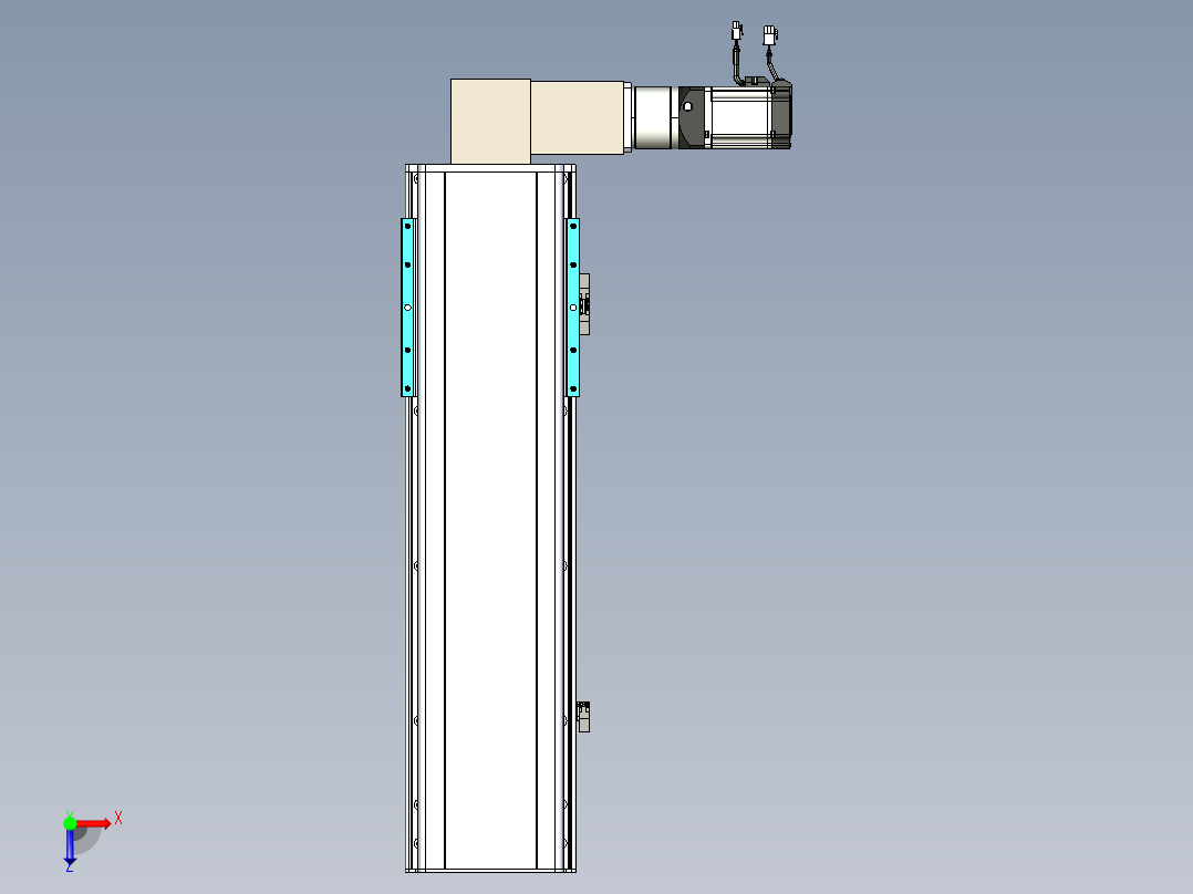 同步带滑台-半封闭B22-L100-C-S500-R-P75-D3-N5俯视图