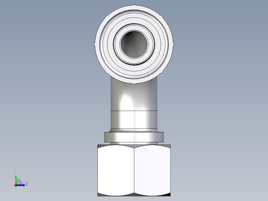 CF43系列-24°锥卡套轻型90°左视图