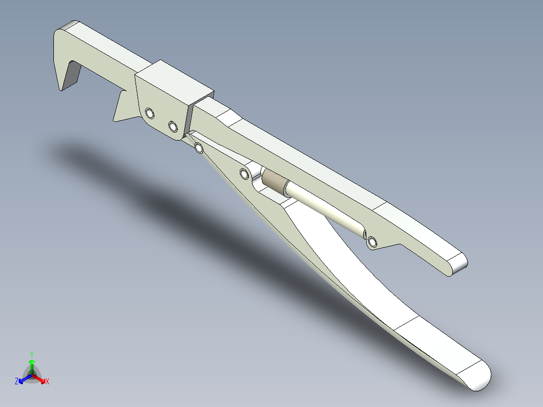 锁紧扳手--sw x_t正等轴测图